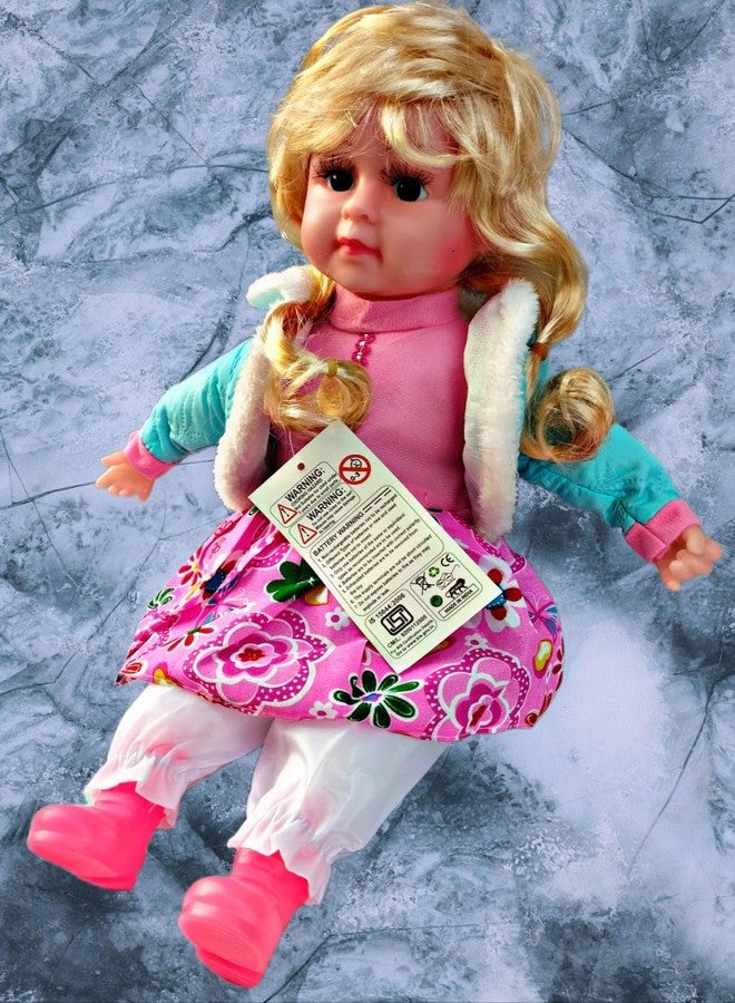 RUHANI Baby Girl Soft Doll Musical and Singing with Push Touch Sensors Doll Toy for Kids >Pack of 1 Doll (Multi Colour) - Image 4